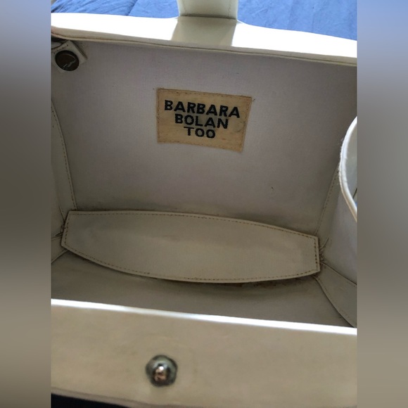 Barbara Bolan Too vintage white clutch purse - Picture 7 of 16